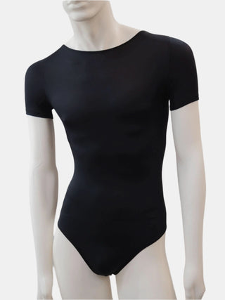 Black Short Sleeve Dance Leotard MP456