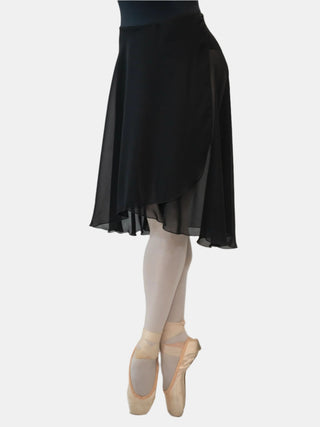 Black Wrap Long Dance Skirt MP310 for Women by Atelier della Danza MP