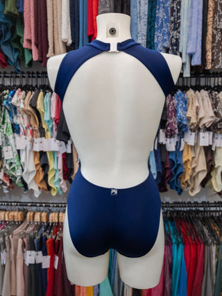 Blue Dance High Neck Leotard for Women by Atelier della Danza MP