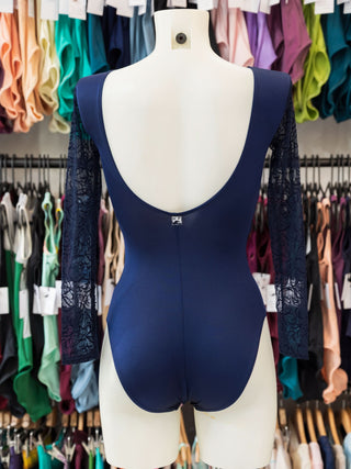 Blue Flock Dance Long Sleeve Leotard MP617 for Women by Atelier della Danza MP