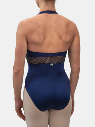 Blue Flock Dance Halter Leotard for Women by Atelier della Danza MP