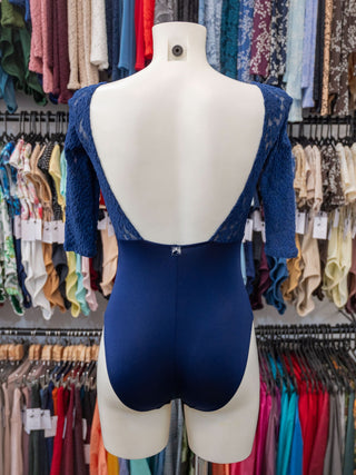 Blue Lace Dance 3/4 Sleeve Leotard MP682 for Women by Atelier della Danza MP