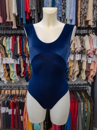 Blue Velvet Dance Tank Leotard MP229 for Women by Atelier della Danza MP