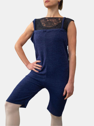 Blue Warm-up Dance Romper for Women and Men Atelier della Danza MP