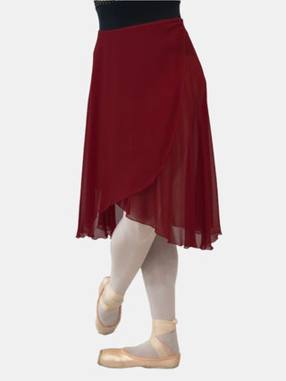 Bordeaux Wrap Long Dance Skirt MP310 for Women by Atelier della Danza MP