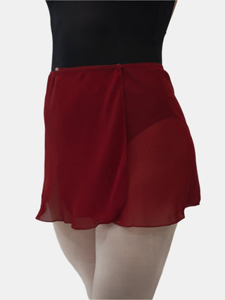 Bordeaux Wrap Short Dance Skirt MP301 for Women by Atelier della Danza MP