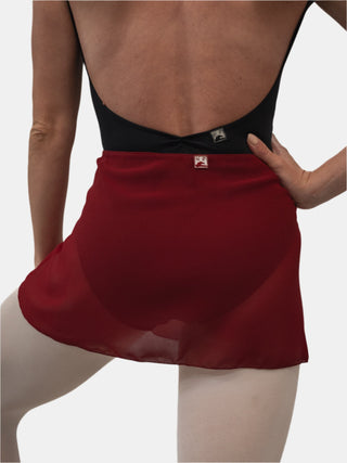 Bordeaux Wrap Short Dance Skirt MP301 for Women by Atelier della Danza MP