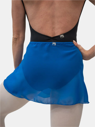 Bright Blue Chiffon Wrap Short Dance Skirt MP301 for Women by Atelier della Danza MP