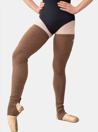 Brown Long Dance Leg Warmers MP907 for Women and Men by Atelier della Danza MP