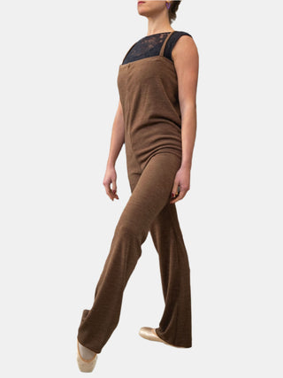 Brown Warm-up Dance Overalls for Women and Men Atelier della Danza MP