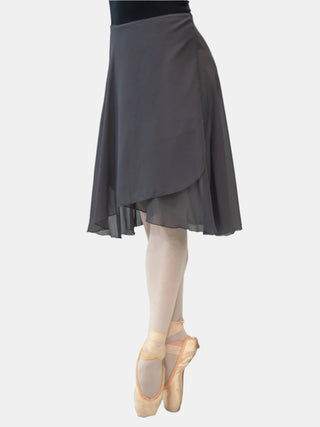 Gray Wrap Long Dance Skirt MP310 for Women by Atelier della Danza MP