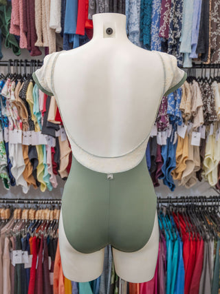 Green Army Dance Cap Sleeve Leotard MP750 for Women by Atelier della Danza MP