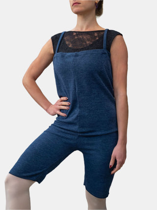 Indigo Warm-up Dance Romper for Women and Men Atelier della Danza MP