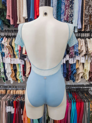 Light Blue Dance Short Sleeve Leotard for Women by Atelier della Danza MP