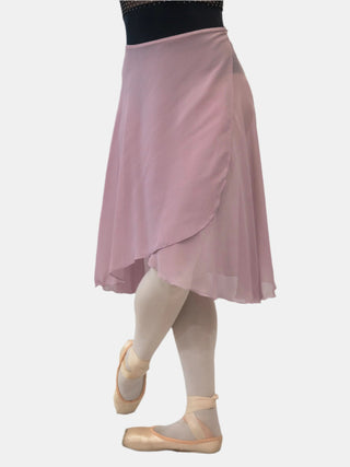 Light Mauve Wrap Long Dance Skirt MP310 for Women by Atelier della Danza MP