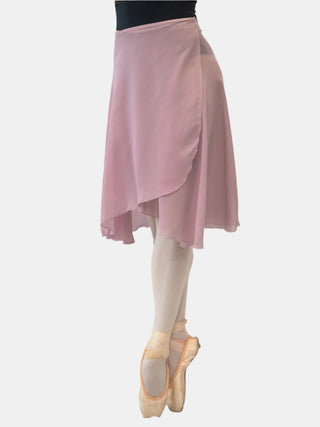 Light Mauve Wrap Long Dance Skirt MP310 for Women by Atelier della Danza MP