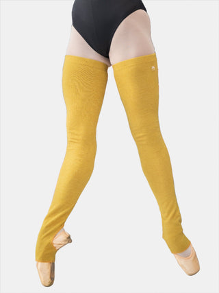 Mustard Long Dance Leg Warmers MP907 for Women and Men by Atelier della Danza MP