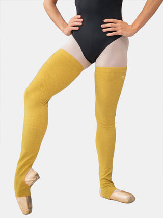 Mustard Long Dance Leg Warmers MP907 for Women and Men by Atelier della Danza MP