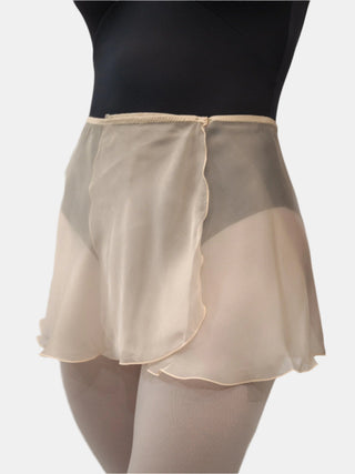 Nude Chiffon Wrap Short Dance Skirt MP301 for Women by Atelier della Danza MP