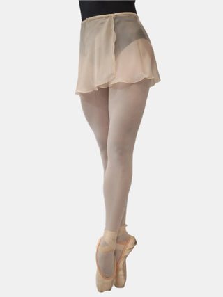 Nude Chiffon Wrap Short Dance Skirt MP301 for Women by Atelier della Danza MP