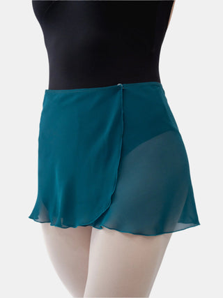 Petrol Wrap Short Dance Skirt MP301 for Women by Atelier della Danza MP