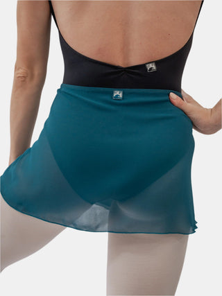 Petrol Wrap Short Dance Skirt MP301 for Women by Atelier della Danza MP