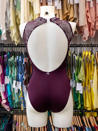 Plum Flock Dance High Neck Leotard for Women by Atelier della Danza MP