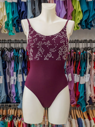 Plum Flock Dance Spaghetti Straps Leotard for Women by Atelier della Danza MP