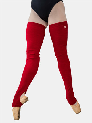 Red Long Dance Leg Warmers MP907 for Women and Men by Atelier della Danza MP