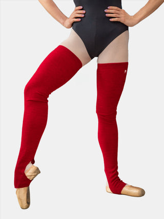 Red Long Dance Leg Warmers MP907 for Women and Men by Atelier della Danza MP