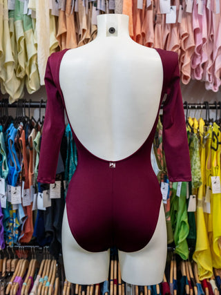 Red-purple Dance 3/4 Sleeve Leotard for Women by Atelier della Danza MP