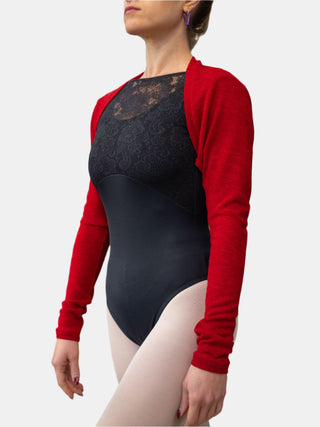 Red Warm-up Dance Shrug MP922 for Women by Atelier della Danza MP