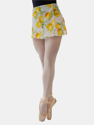 White Lemons Wrap Short Dance Skirt MP302 for Women by Atelier della Danza MP