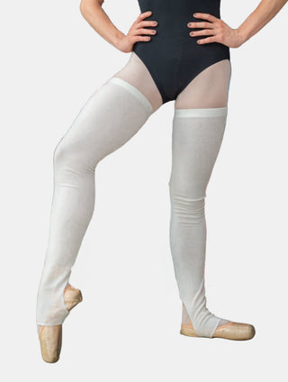 White Long Dance Leg Warmers MP907 for Women and Men by Atelier della Danza MP