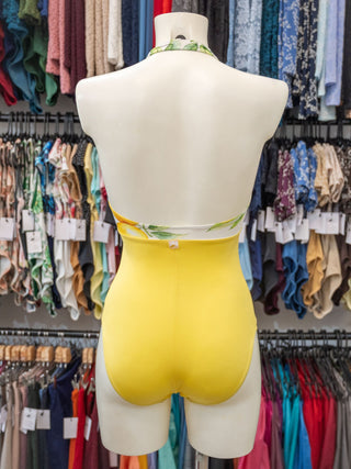 Yellow Lemons Dance Halter Leotard MP775 for Women by Atelier della Danza MP