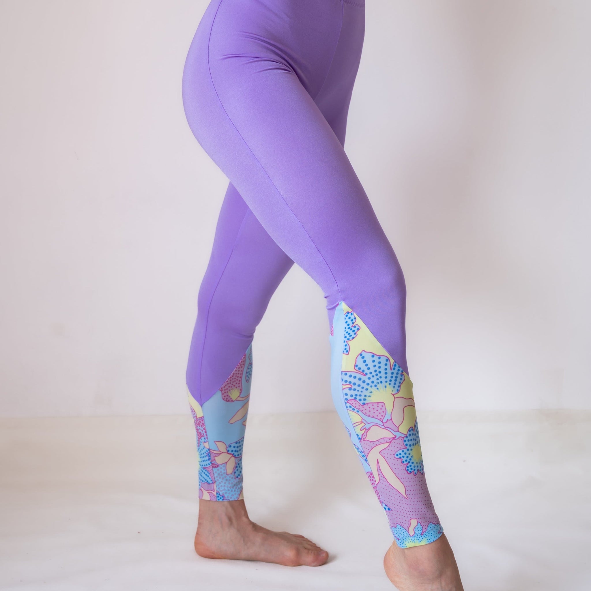 Mauve Purple Cropped Active Bottoms Women's Sports Leggings