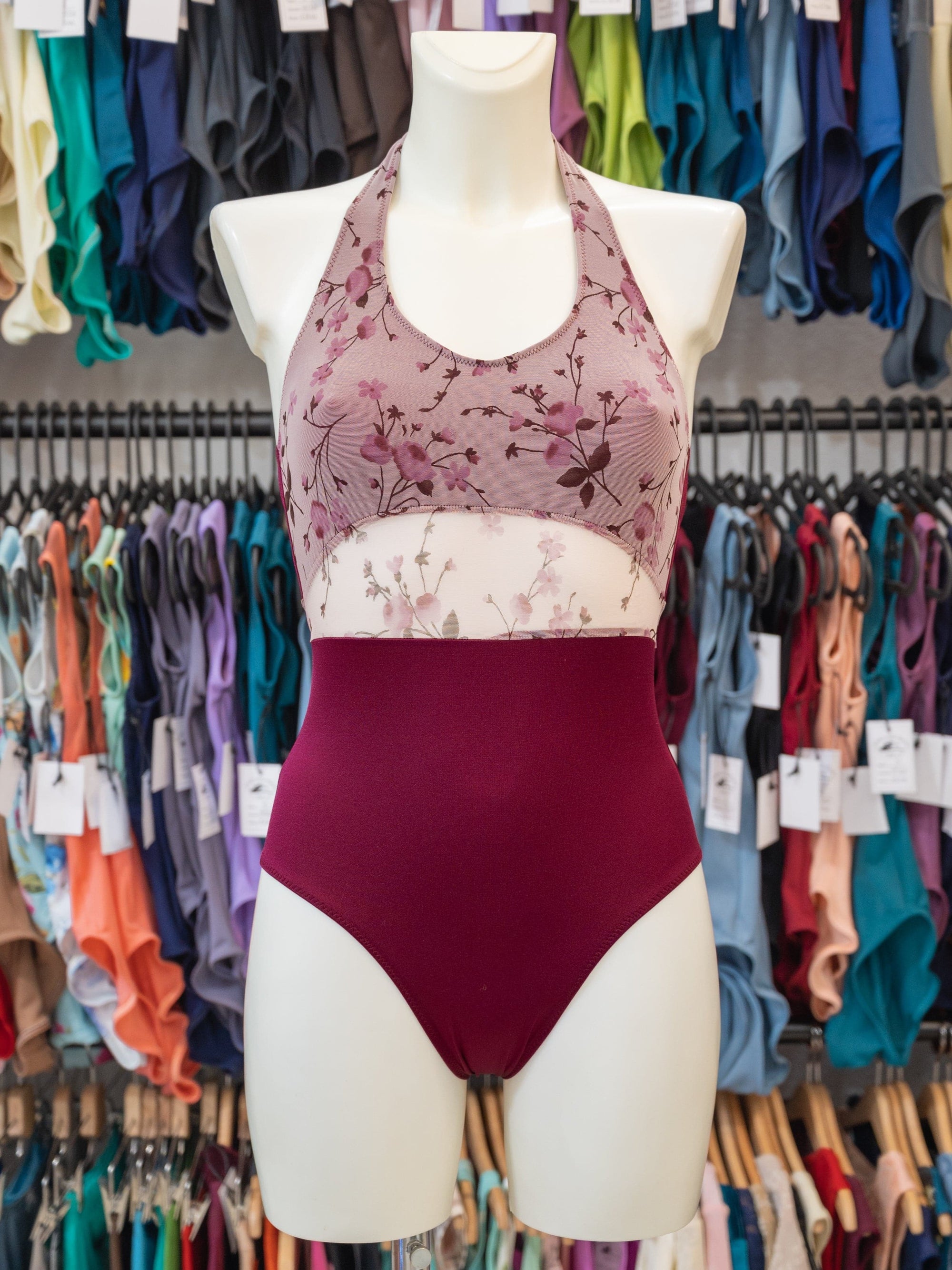 Red-purple Dance Halter Leotard MP785 - Atelier della Danza MP