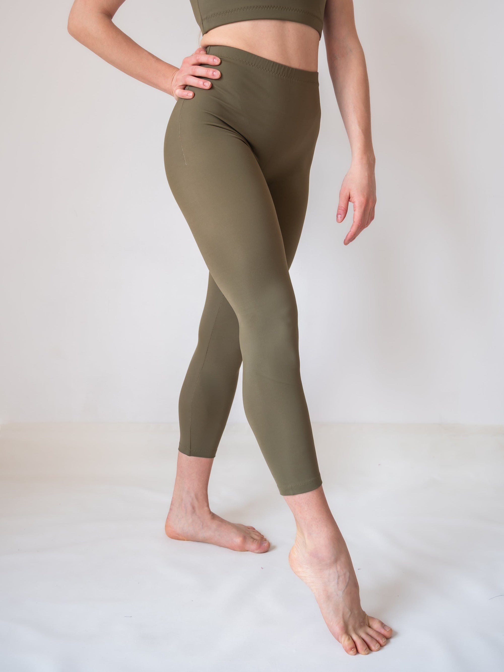 LENA High Waist Yoga Pants - Army Green